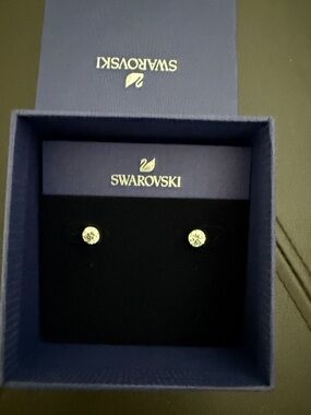 Swarovski Clear Crystal Stud Earrings - Silver Sparkle